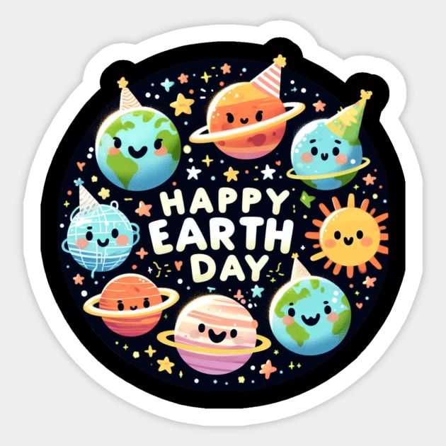 Happy Earth Day 2024 Sticker by Chahrazad's Treasures